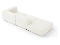 - Sofá esquerdo "Arendal" 4 lugares em tecido chenille com efeito canelado - 262x102x70cm^Cosmopolitan Design New