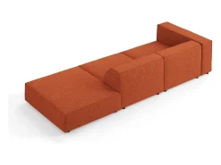 - Sofá direito "Arendal" 4 lugares em tecido chenille - 262x102x70cm^Cosmopolitan Design Online