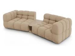 - Sofá modular "Sky" 2 lugares em veludo areia - 280x148x75cm^Cosmopolitan Design Best