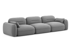 - Sofá modular "Sydney" 4 lugares em veludo cinza claro - 320x90x70cm*Cosmopolitan Design Sale