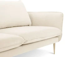 Sale - Sofá "Vienna" 4 lugares em veludo claro - 230x92x95cm Sofá