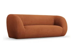 - Sofá "Essen" 2 lugares em tecido bouclé marrom - 210x95x86cm^Cosmopolitan Design Clearance