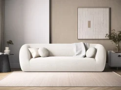 - Sofá "Essen" 3 lugares em tecido bouclé - 230x95x86cm^Cosmopolitan Design Clearance