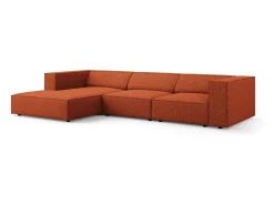 - Sofá de canto esquerdo "Arendal" 4 lugares em tecido chenille - 284x166x70cm*Cosmopolitan Design