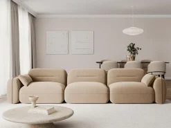 - Sofá modular "Sydney" 4 lugares em veludo areia - 320x90x70cm^Cosmopolitan Design Hot
