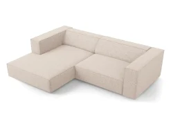 Sale - Sofá de canto esquerdo "Arendal" 3 lugares em tecido chenille - 224x166x70cm Sofá