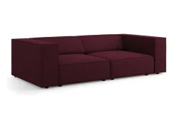- Sofá "Arendal" 3 lugares em tecido chenille com efeito canelado rubi - 204x102x70cm^Cosmopolitan Design Online