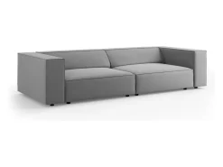 - Sofá "Arendal" 4 lugares em veludo cinza claro - 244x102x70cm^Cosmopolitan Design Outlet
