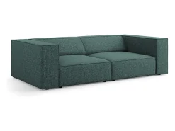 - Sofá "Arendal" 3 lugares em tecido chenille petróleo - 204x102x70cm^Cosmopolitan Design Discount