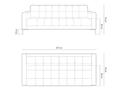 - Sofá "Bali" 3 lugares em tecido estrutural - 177x92x75cm*Cosmopolitan Design Online