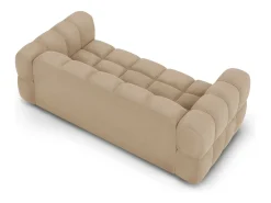 - Sofá "Sky" 3 lugares em veludo areia - 214x102x75cm^Cosmopolitan Design