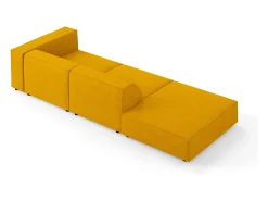 Sale - Sofá esquerdo "Arendal" 4 lugares em tecido chenille com efeito canelado mostarda - 262x102x70cm Sofá