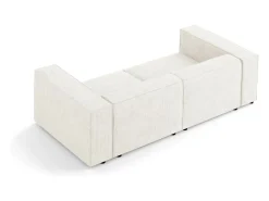 - Sofá "Arendal" 3 lugares em tecido chenille com efeito canelado - 204x102x70cm^Cosmopolitan Design