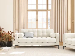 - Sofá "Bali" 2 lugares em veludo claro - 152x92x75cm^Cosmopolitan Design New