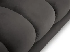 - Sofá de canto esquerdo "Bali" 5 lugares em veludo cinza escuro - 293x185x75cm*Cosmopolitan Design New