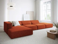 - Sofá de canto esquerdo "Arendal" 5 lugares em tecido chenille - 341x166x70cm*Cosmopolitan Design Online