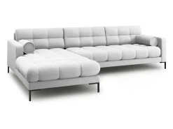 - Sofá de canto esquerdo "Bali" 5 lugares em tecido estrutural cinza claro - 293x185x75cm^Cosmopolitan Design Discount
