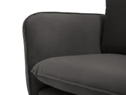 - Sofá "Vienna" 2 lugares em veludo cinza escuro - 160x92x95cm*Cosmopolitan Design Best