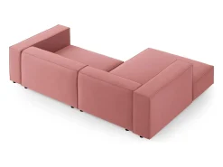 - Sofá de canto esquerdo "Arendal" 3 lugares em veludo salmão - 224x166x70cm*Cosmopolitan Design Outlet