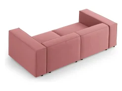 - Sofá "Arendal" 3 lugares em veludo salmão - 204x102x70cm^Cosmopolitan Design Sale