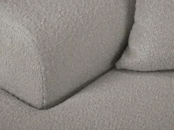 - Sofá convertível de canto esquerdo com caixa de arrumação "Kyoto" 4 lugares em tecido bouclé cinza - 241x145x88cm*Cosmopolitan Design Discount