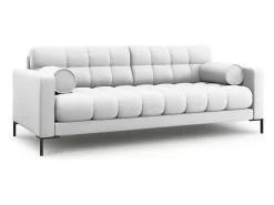 - Sofá "Bali" 3 lugares em tecido estrutural cinza claro - 177x92x75cm^Cosmopolitan Design New