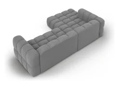 - Sofá modular de canto esquerdo "Sky" 4 lugares em veludo cinza claro - 272x162x75cm^Cosmopolitan Design Online