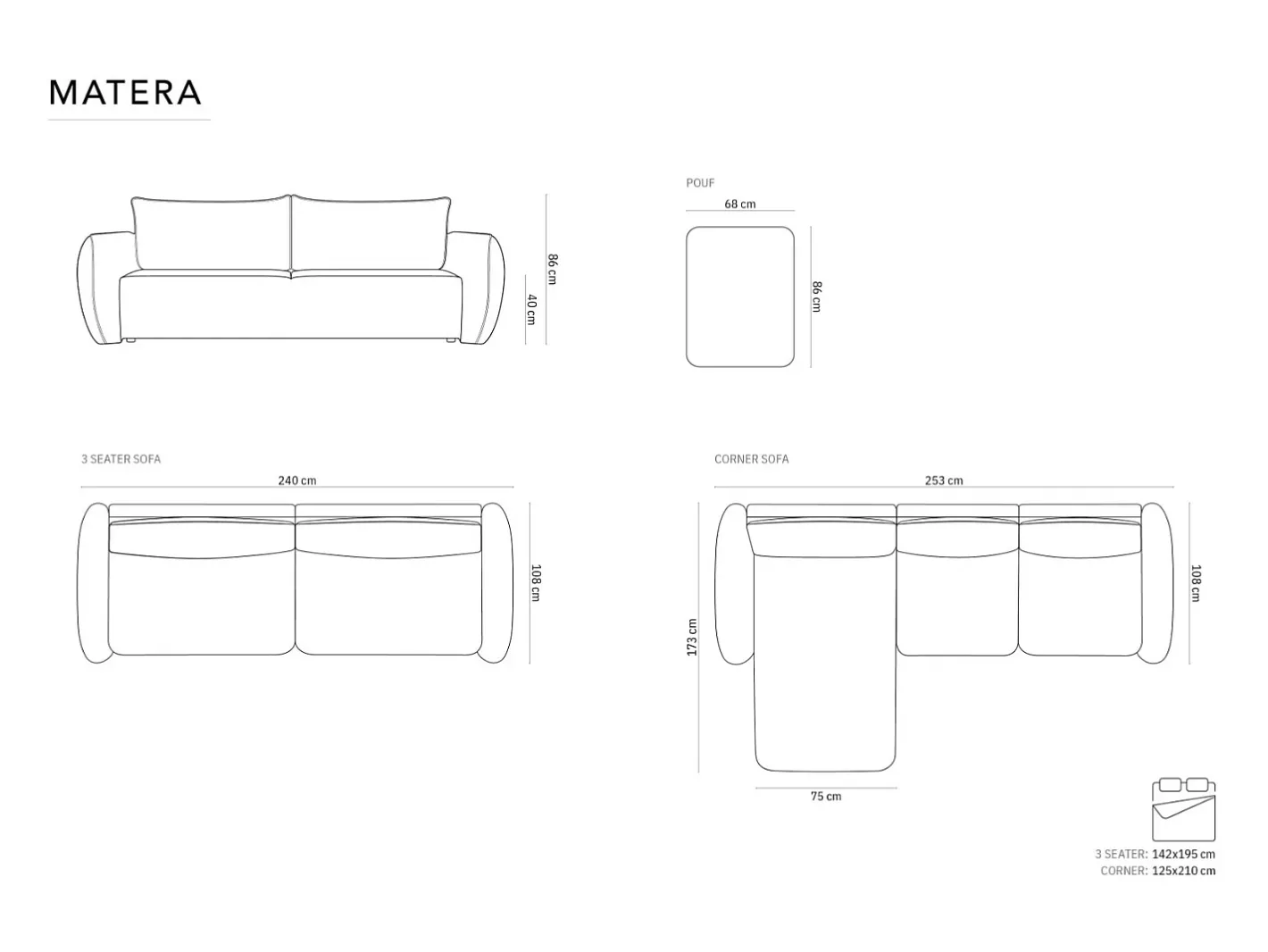 - Sofá convertível de canto direito com caixa de arrumação "Matera" 4 lugares em tecido chenille cinza claro - 253x173x86cm^Cosmopolitan Design Hot