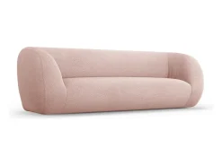- Sofá "Essen" 3 lugares em tecido bouclé rosa pálido - 230x95x86cm^Cosmopolitan Design Discount
