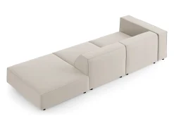 - Sofá direito "Arendal" 4 lugares em veludo cru - 262x102x70cm^Cosmopolitan Design Outlet