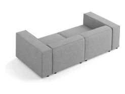 Best - Sofá "Arendal" 3 lugares em tecido chenille com efeito canelado cinza escuro - 204x102x70cm Sofá