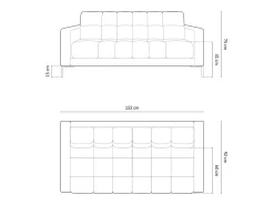 - Sofá "Bali" 2 lugares em tecido estrutural tijolo - 152x92x75cm*Cosmopolitan Design Best