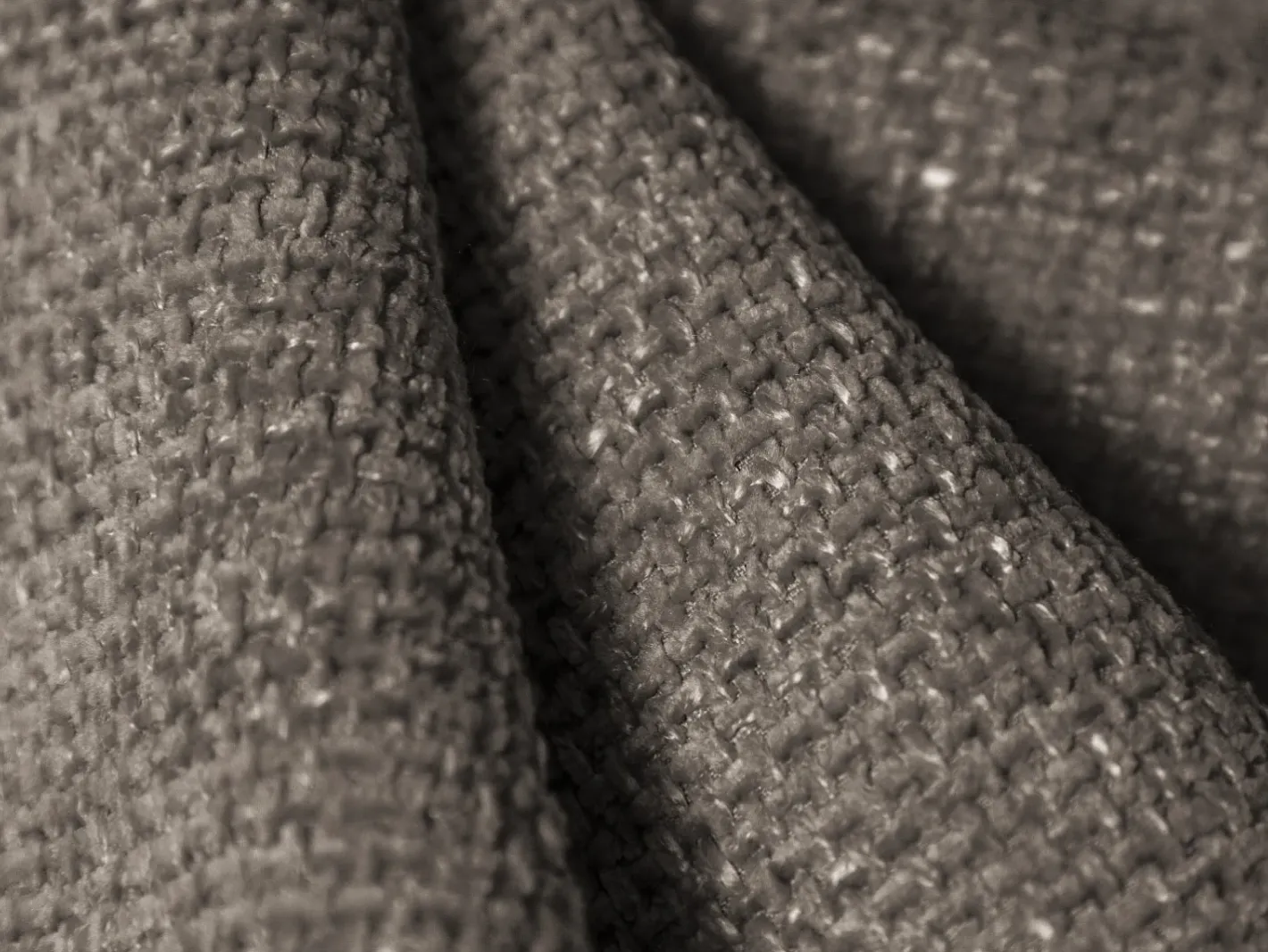 - Sofá "Arendal" 3 lugares em tecido chenille cinza - 204x102x70cm^Cosmopolitan Design New