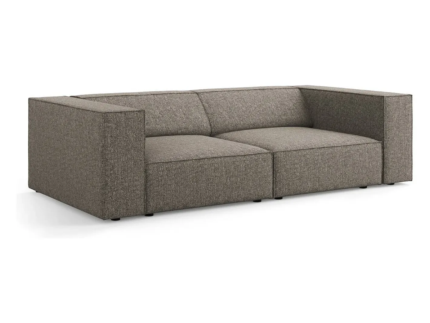 - Sofá "Arendal" 3 lugares em tecido chenille cinza - 204x102x70cm^Cosmopolitan Design New