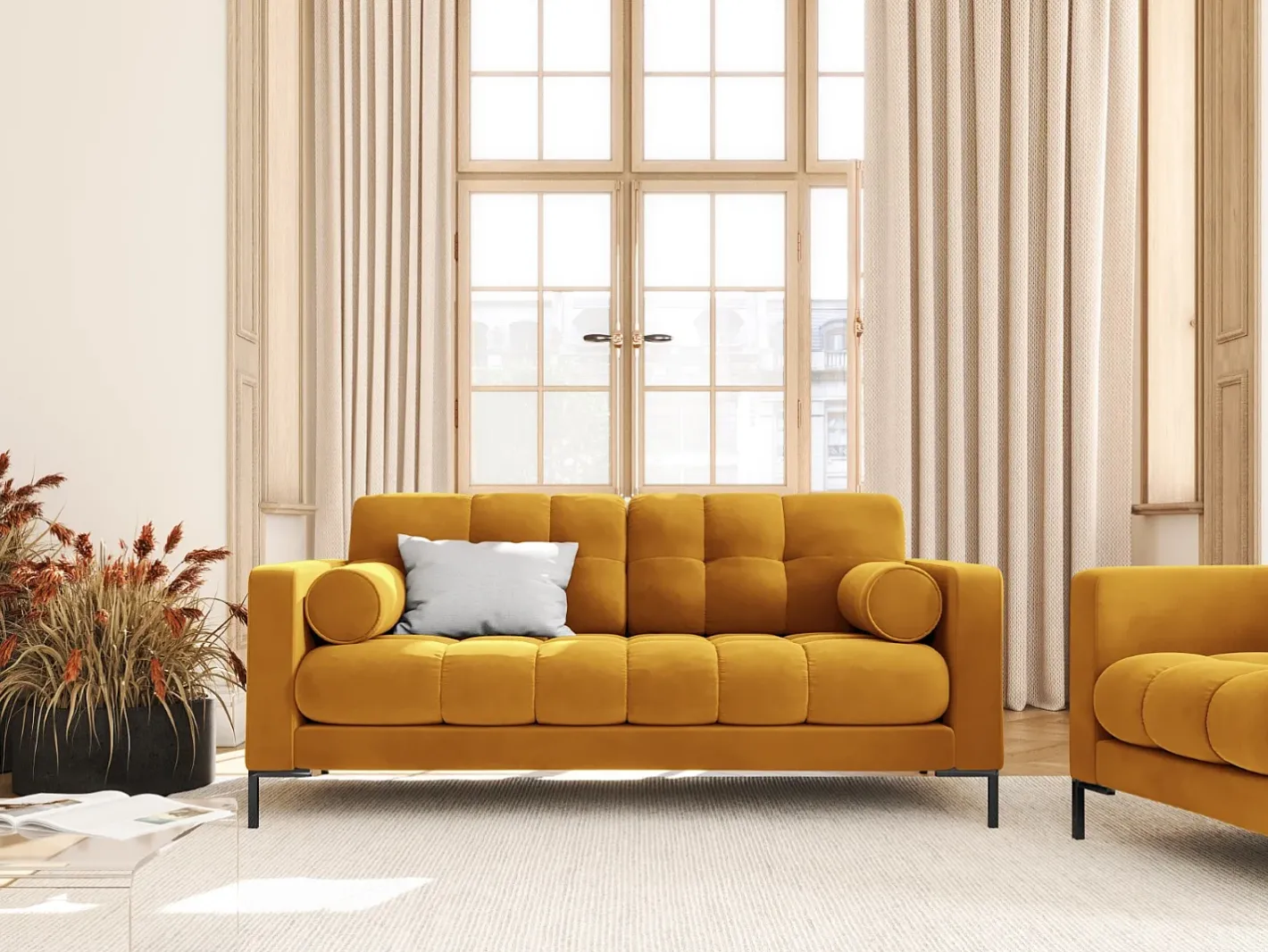 - Sofá "Bali" 2 lugares em veludo - 152x92x75cm^Cosmopolitan Design Discount