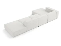 - Sofá de canto esquerdo "Arendal" 5 lugares em tecido chenille cinza claro - 341x166x70cm*Cosmopolitan Design Sale