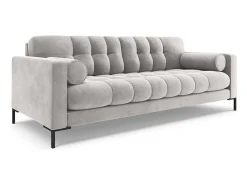 - Sofá "Bali" 4 lugares em veludo prata - 217x92x75cm*Cosmopolitan Design
