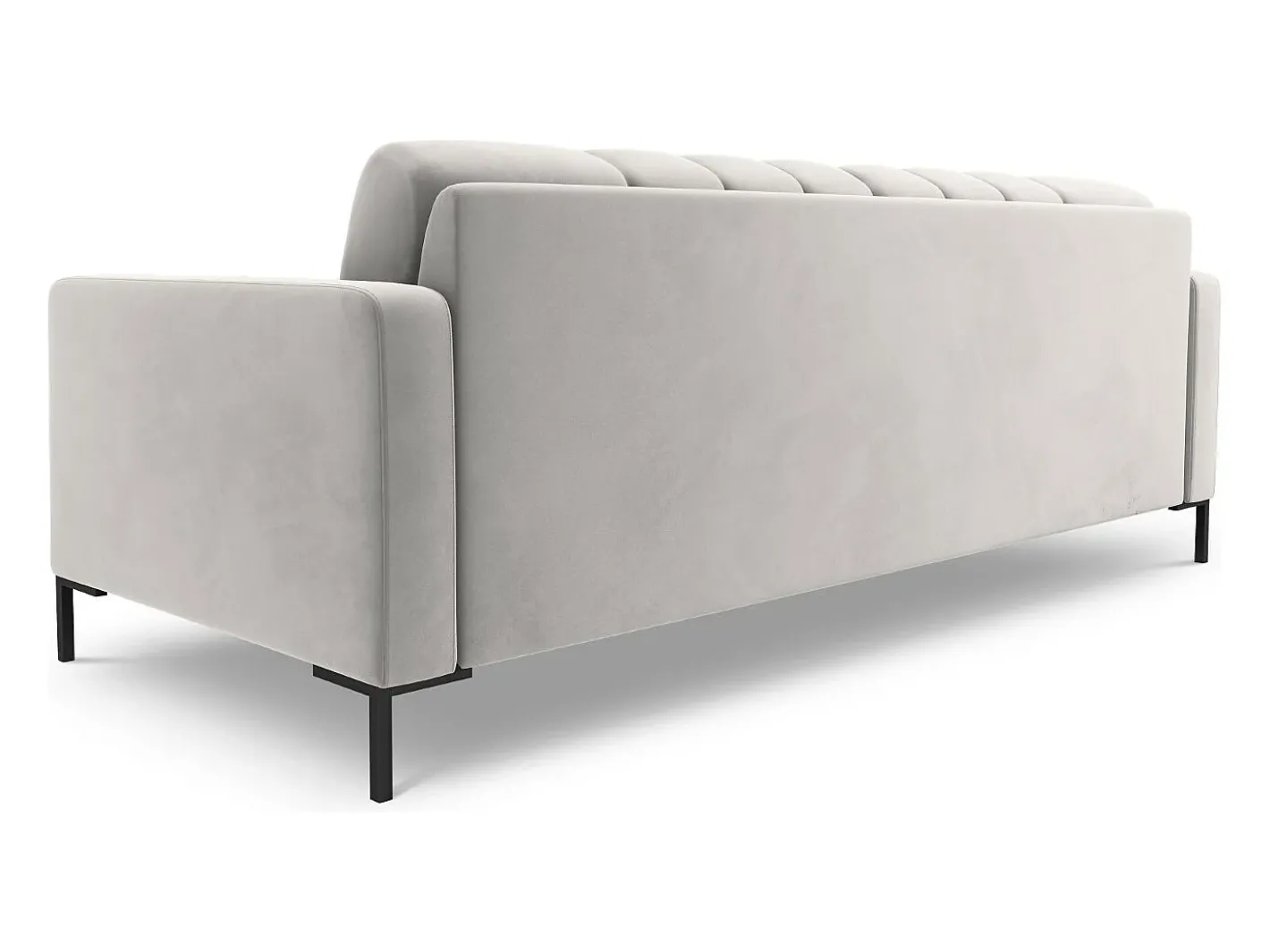 - Sofá "Bali" 4 lugares em veludo prata - 217x92x75cm*Cosmopolitan Design