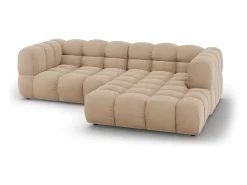- Sofá modular de canto direito "Sky" 3 lugares em veludo areia - 244x162x75cm*Cosmopolitan Design Online