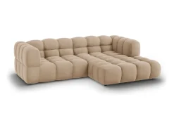 - Sofá modular de canto direito "Sky" 3 lugares em veludo areia - 244x162x75cm*Cosmopolitan Design Online