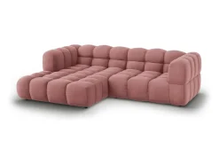 - Sofá modular de canto esquerdo "Sky" 3 lugares em veludo salmão - 244x162x75cm^Cosmopolitan Design Sale