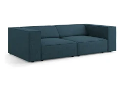 - Sofá "Arendal" 3 lugares em tecido chenille com efeito canelado azul marinho - 204x102x70cm*Cosmopolitan Design Outlet