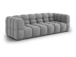 - Sofá modular "Sky" 4 lugares em veludo cinza claro - 244x102x75cm^Cosmopolitan Design Discount