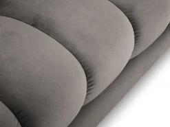 - Sofá de canto esquerdo "Bali" 5 lugares em veludo cinza claro - 293x185x75cm^Cosmopolitan Design Sale