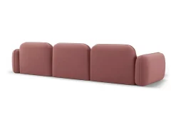 New - Sofá modular de canto esquerdo "Sydney" 4 lugares em veludo salmão - 320x165x70cm Sofá