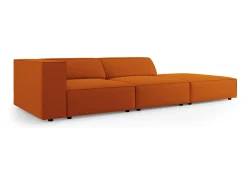 - Sofá direito "Arendal" 4 lugares em veludo - 262x102x70cm*Cosmopolitan Design