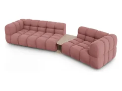 - Sofá modular direito "Sky" 3 lugares em veludo salmão - 353x148x75cm*Cosmopolitan Design Hot