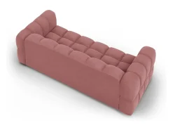 Online - Sofá modular "Sky" 4 lugares em veludo salmão - 244x102x75cm Sofá