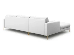 - Sofá de canto esquerdo "Bali" 5 lugares em tecido estrutural cinza claro - 293x185x75cm*Cosmopolitan Design Discount