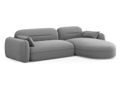 - Sofá modular de canto direito "Sydney" 4 lugares em veludo cinza claro - 275x165x70cm^Cosmopolitan Design Hot